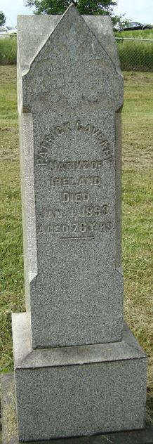 Patrick's gravestone -Photos courtesy of Find-A-Grave